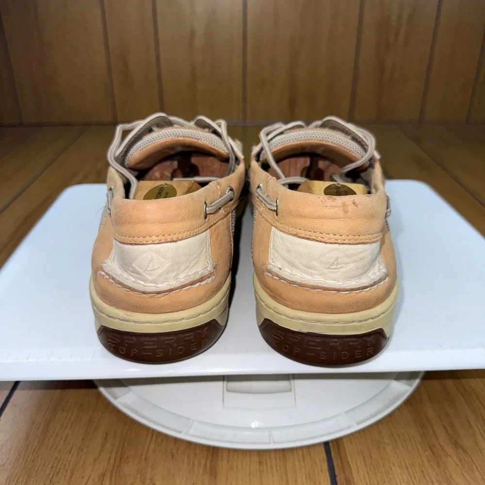 Sperry Top-Sider Billfish Tan Beige Leather Mesh Boat Shoes Mens 14M 0799023